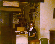 Gwen at the Folk Centre Door